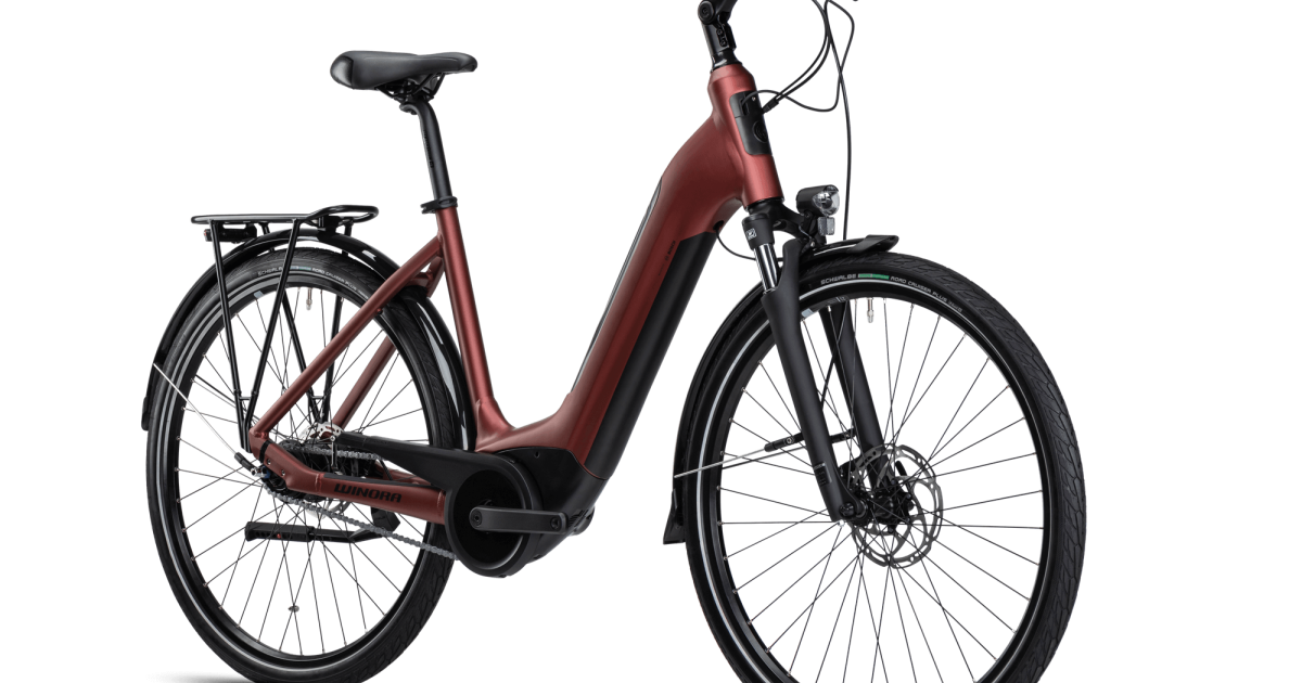 Un vélo électrique rouge